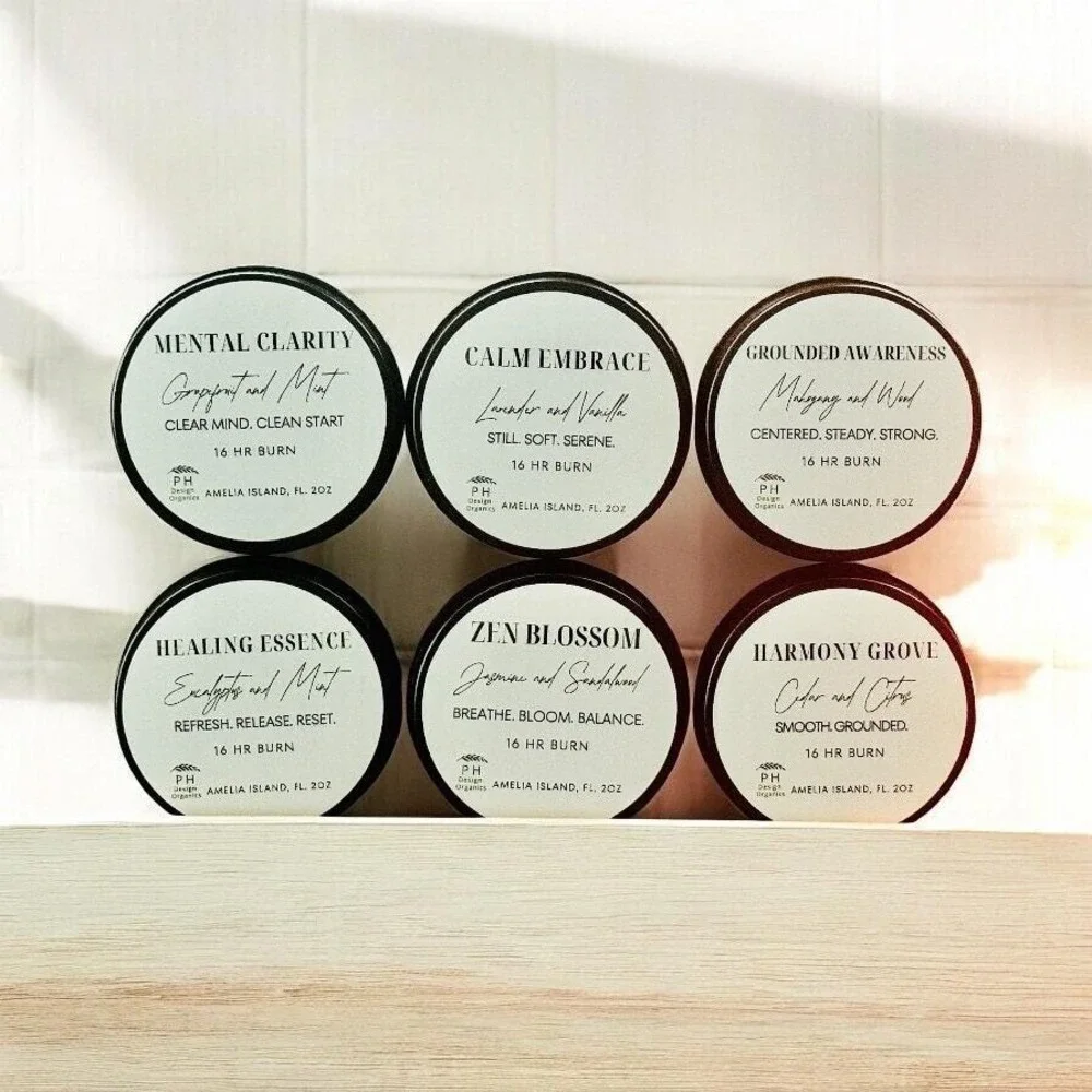 PH Design Organics Aromatherapy Candles Set, Scented Candles, Home Decor,‎ Gift
